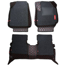 Load image into Gallery viewer, Elegant 7D Car Floor Mat Black and Red  (Set of 3)
