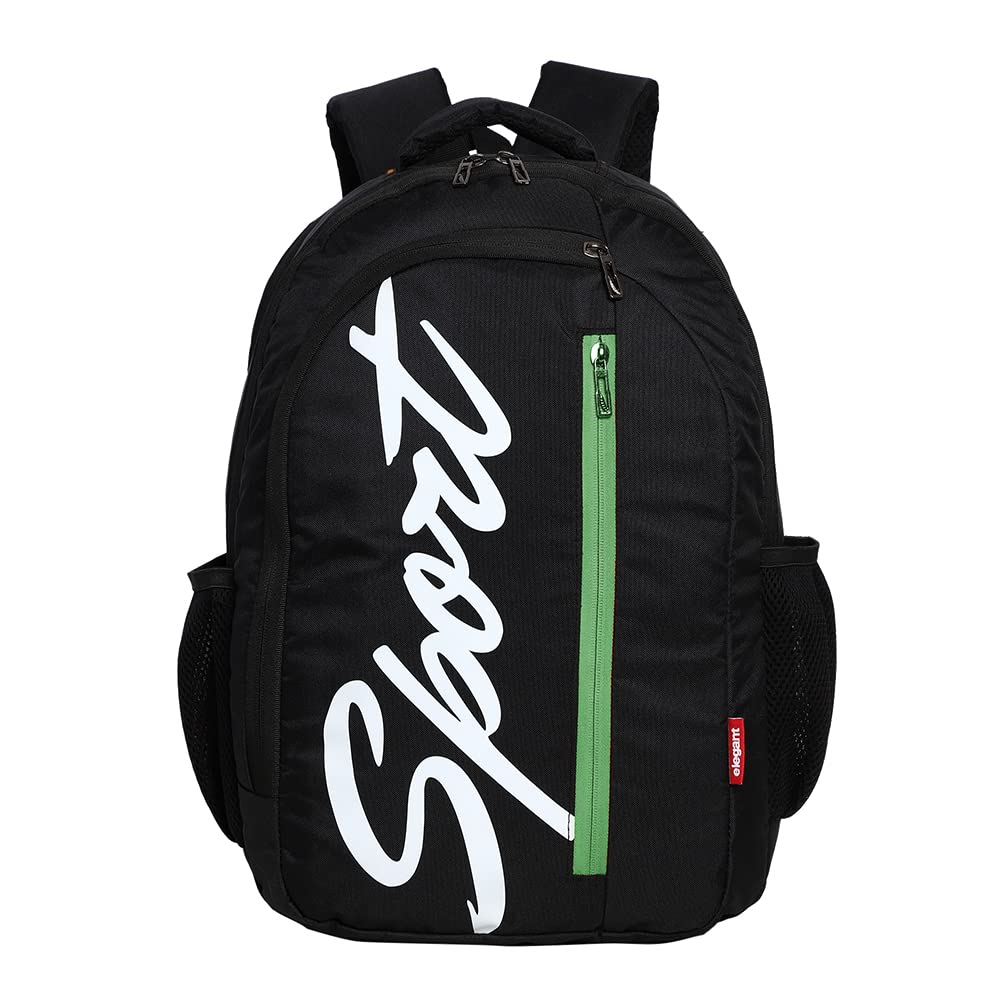 Elegant Sport Vertical Laptop Backpack & Bags (Black & Green)