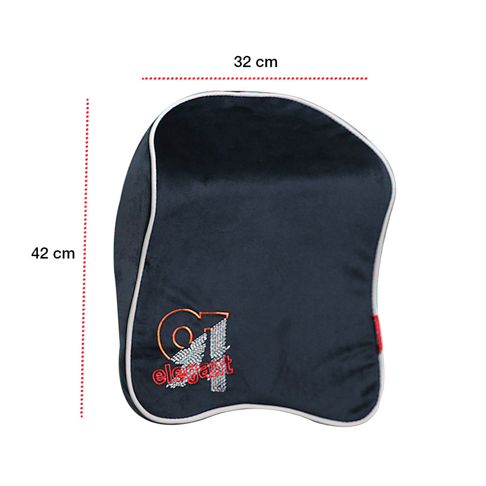 Elegant 91 Memory Foam Neck Rest XL Pillow In Black-White | Elegant Auto Retail