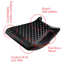 Cameo Sports Bike Seat Cover Black and Orange for KTM RC