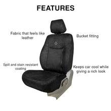 Nubuck Patina Leather Feel Fabric Car Seat Cover For Honda City