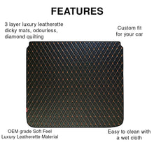 Luxury Leatherette Car Dicky Mat For Ford Freestyle - Black Tan | Elegant Auto Retail
