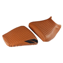 Load image into Gallery viewer, Rodeo Luxury Twin Bike Seat Cover Tan with Black Side Detail for KTM Duke
