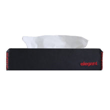 Load image into Gallery viewer, Nappa Leather Tissue Box Black and Red
