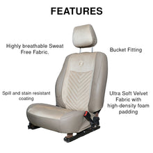 Veloba Softy Velvet Fabric Car Seat Cover For Hyundai Creta - Beige | Elegant Auto Retail