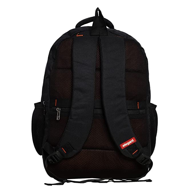 Elegant Sport Vertical Laptop Backpack & Bags Backside Image (Black)