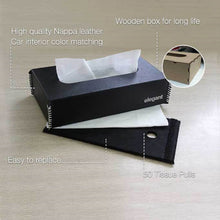 Load image into Gallery viewer, Nappa Leather Tissue Box Black and White
