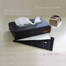 Load image into Gallery viewer, Nappa Leather Tissue Box Black and Orange
