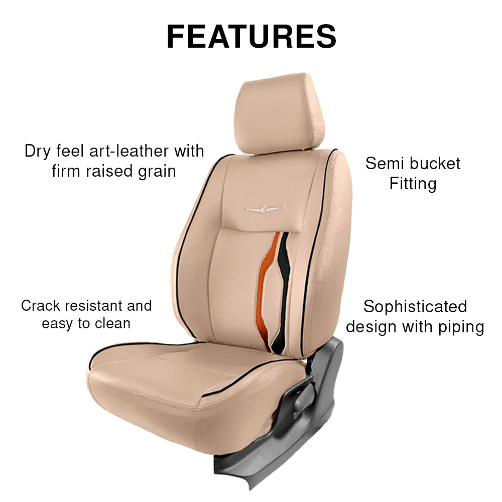 Vogue Trip Plus Art Leather Bucket Fitting Car Seat Cover For Tata Harrier