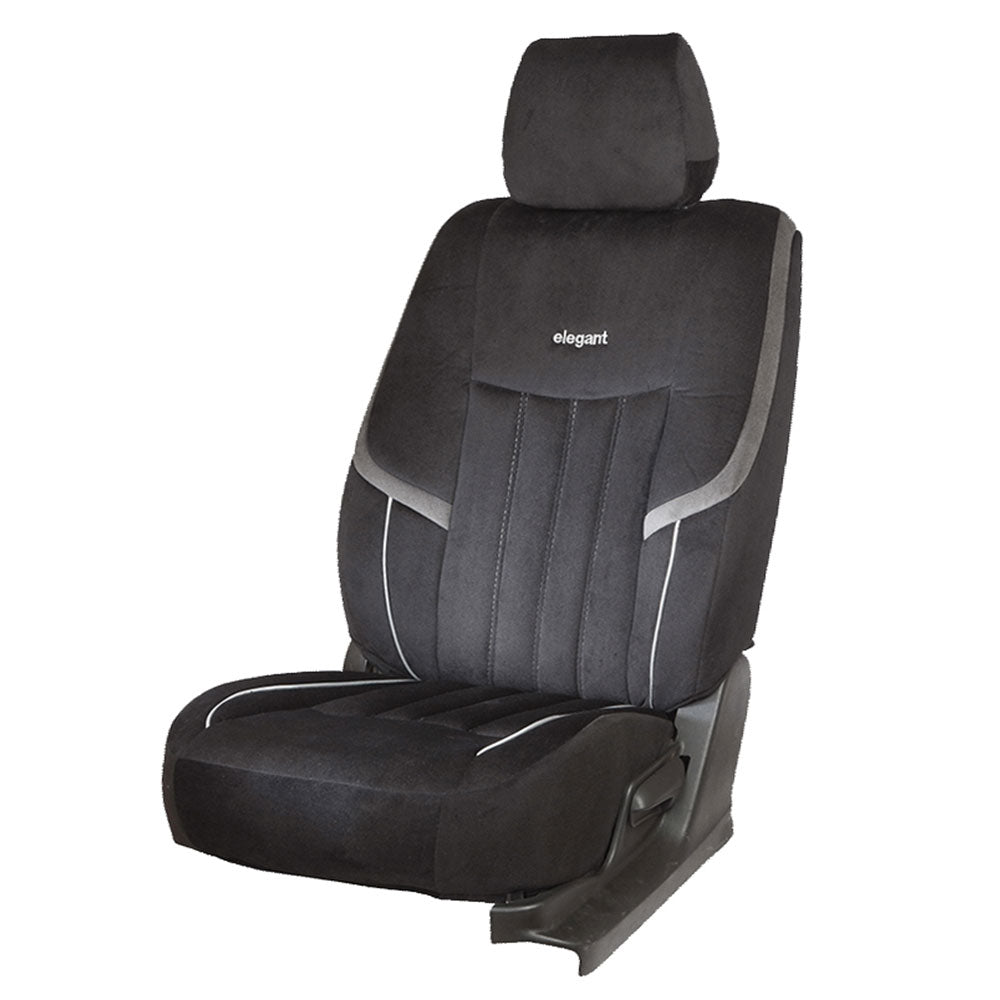 King Velvet Fabric Car Seat Cover For Kia Carnival - Black | Elegant Auto Retail