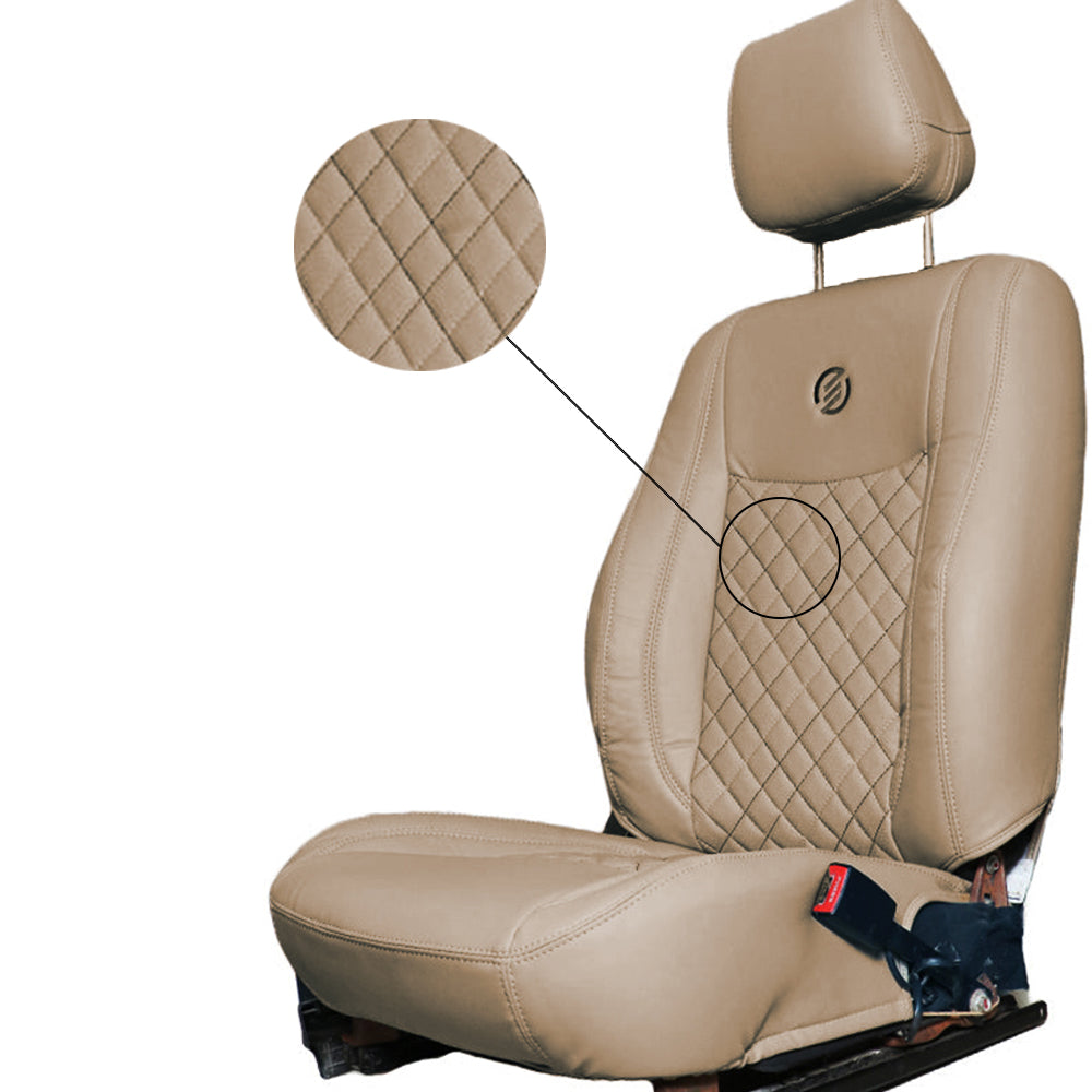 Venti 3 Perforated Art Leather Car Seat Cover For MG Hector