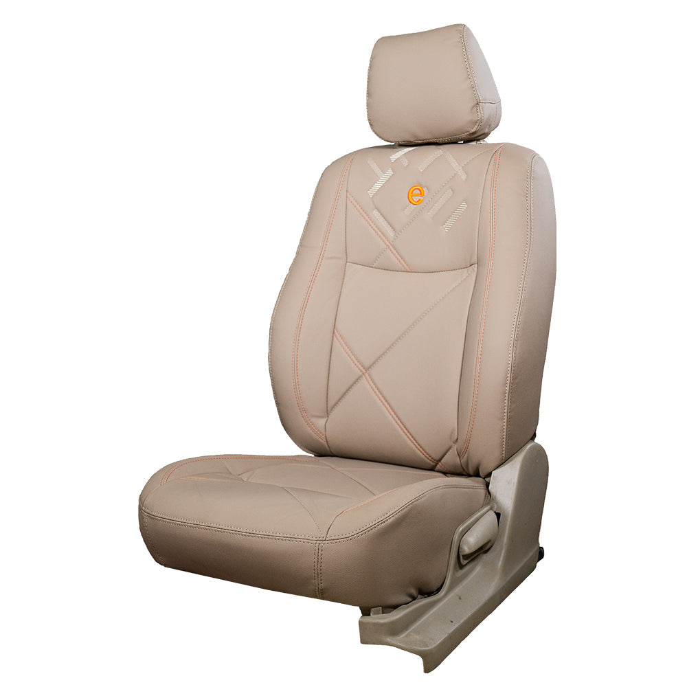 Victor Art Leather Car Seat Cover For Beige Tata Curvv
