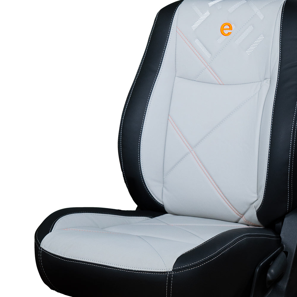 Victor Duo Art Leather Car Seat Cover For Toyota Taisor | in Grey Black | Elegant Auto Retail
