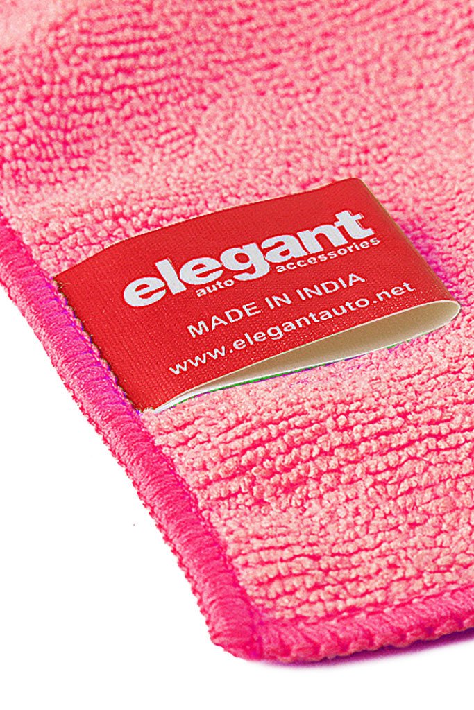 car clean cloth | microfiber cloth for car | cleaning microfiber cloth | Zoom View -Microfiber Cloth Pink by -Elegant Auto Accessories
