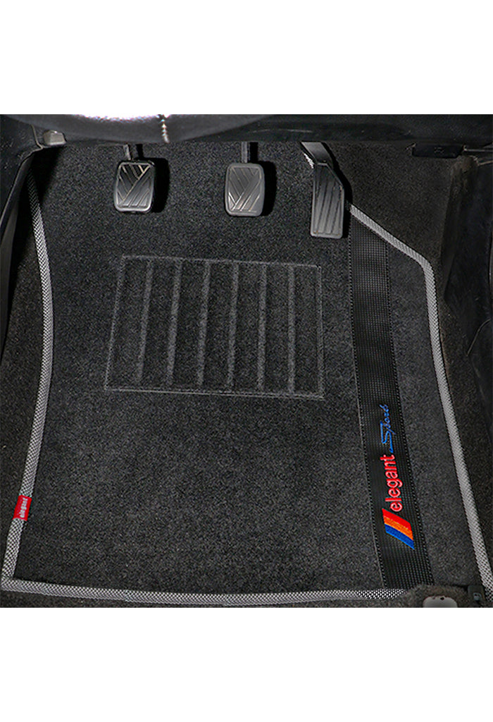 Sports Carpet Car Floor Mat For Maruti Dzire - Black | Elegant Auto Retail