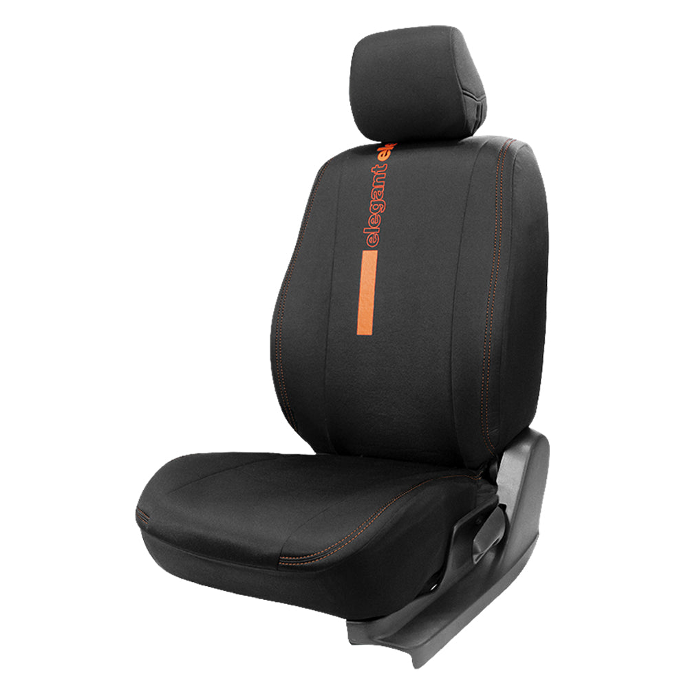 Yolo Fabric Car Seat Cover For Maruti S-Presso - yolo design 02 Black | Elegant Auto Retail