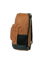 Load image into Gallery viewer, Leatherette Laptop Backpack &amp; Bags Tan and Black
