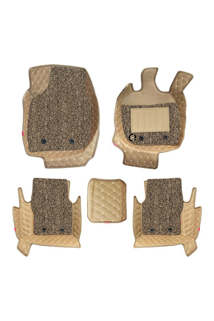 7D Car Floor Mat Beige (Set of 5) Elegant Auto Retail