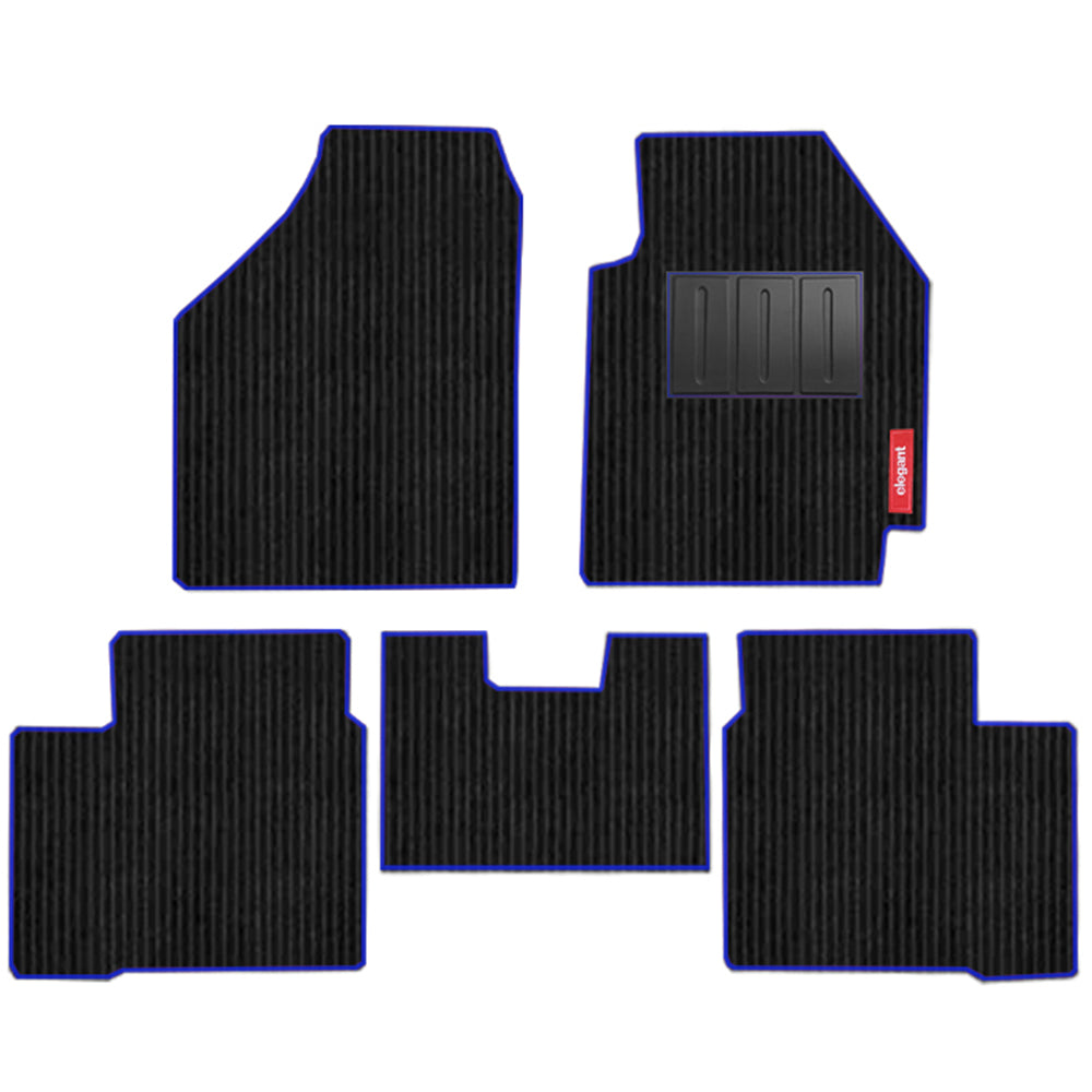 Cord Carpet Car Floor Mat Blue For Mahindra XUV700 5 Seater