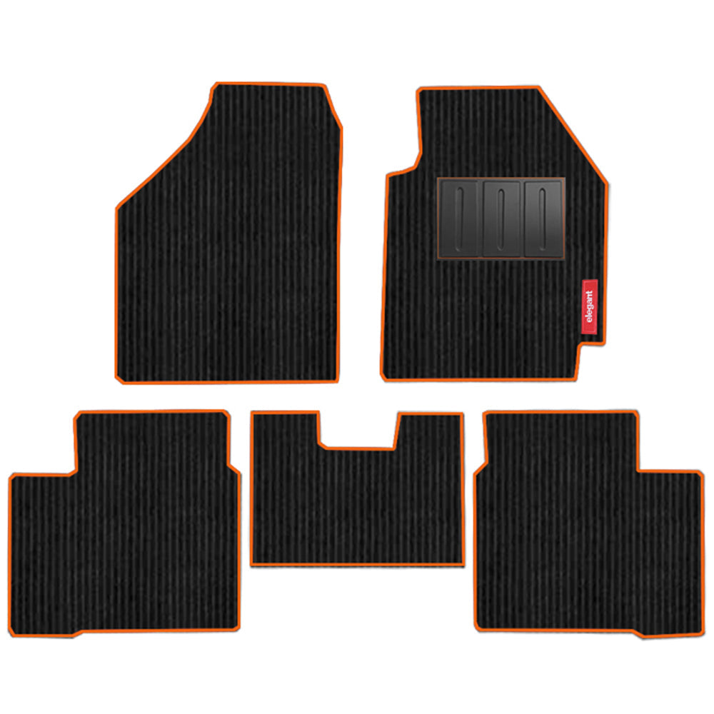 Cord Carpet Car Floor Mat Orange For Mahindra XUV700 5 Seater