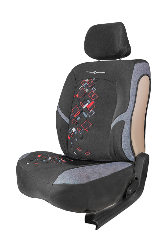 Airbag Friendly Car Seat Cover Black and Red For Maruti Brezza Elegant Auto Retail