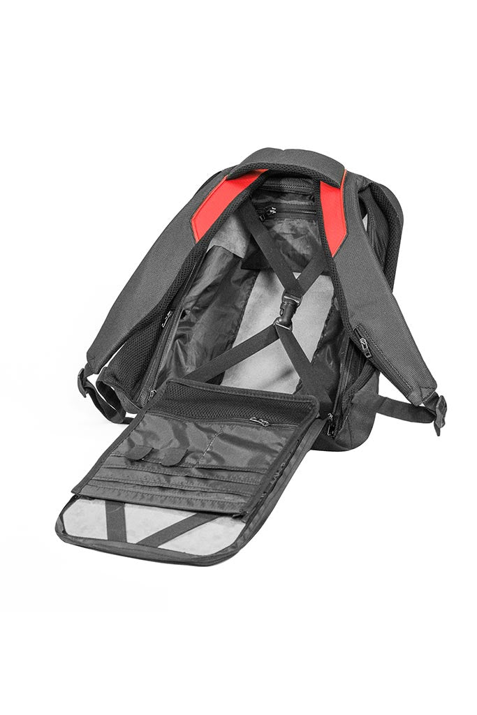Performance Anti-Theft Hard Shell Backpack Grey and Orange