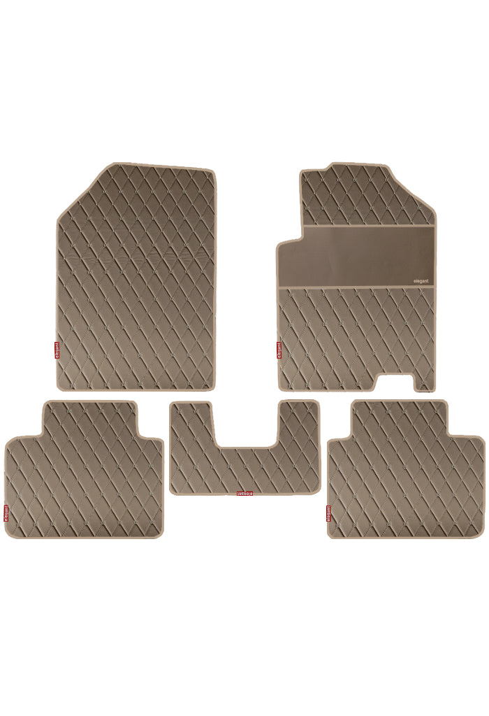 Luxury Leatherette Car Floor Mat Beige For Honda City