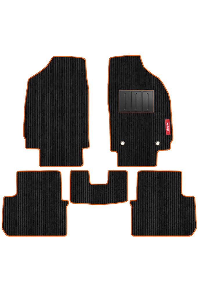 Cord Carpet Car Floor Mat Orange For Citroen C3