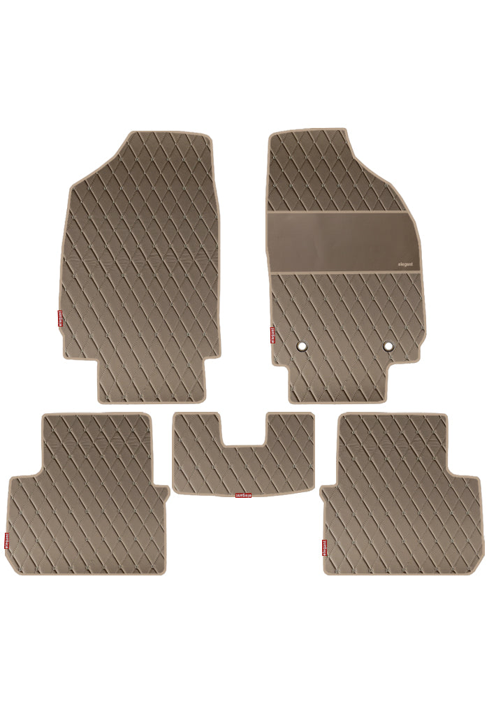Luxury Leatherette Car Floor Mat Beige For Citroen C3