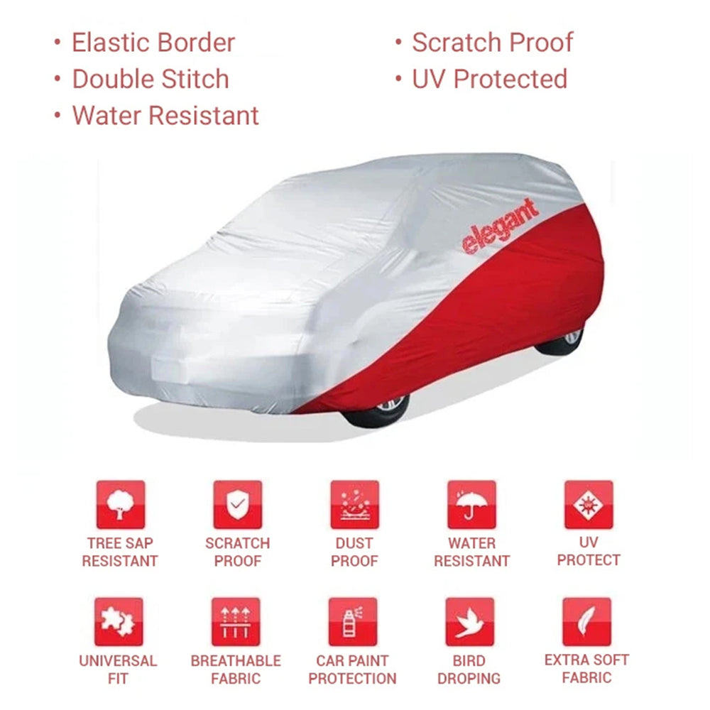 MG Hector Plus Car Body Cover WR White And Red Online – Elegant