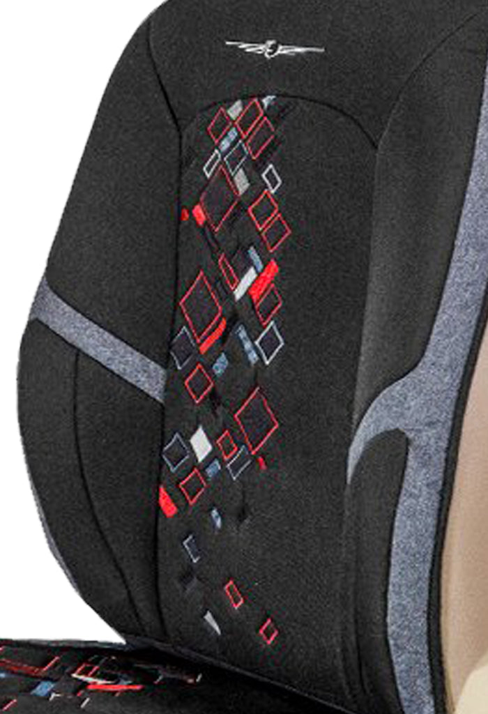 Airbag Friendly Car Seat Cover Black and Red For MG Astor Elegant Auto Retail