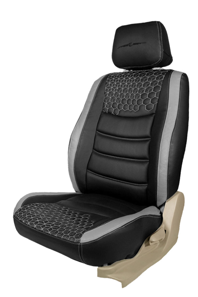 Glory Prism Art Leather Car Seat Cover Black and Grey For Citroen C3
