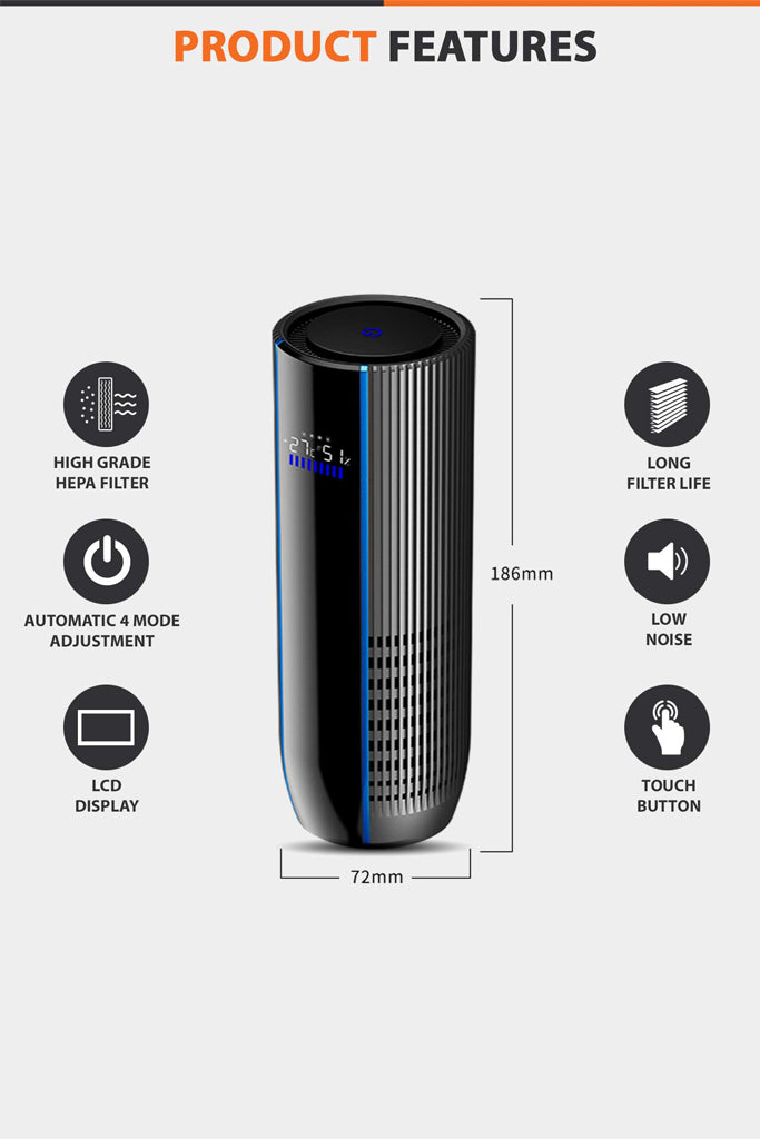 GoMechanic Carbon C4 Low Noise Air Purifier