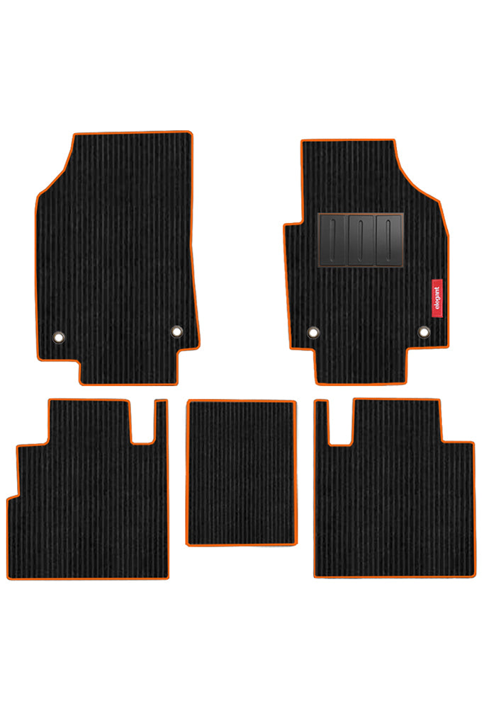 Cord Carpet Car Floor Mat Orange For MG Hector
