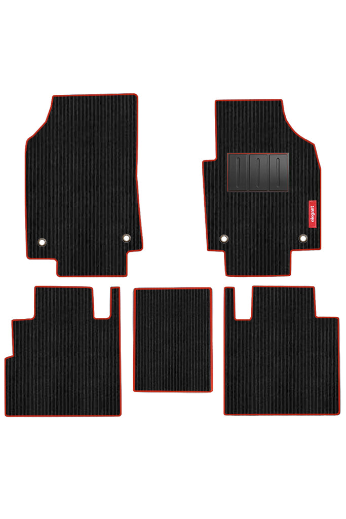 Cord Carpet Car Floor Mat Red For MG Hector
