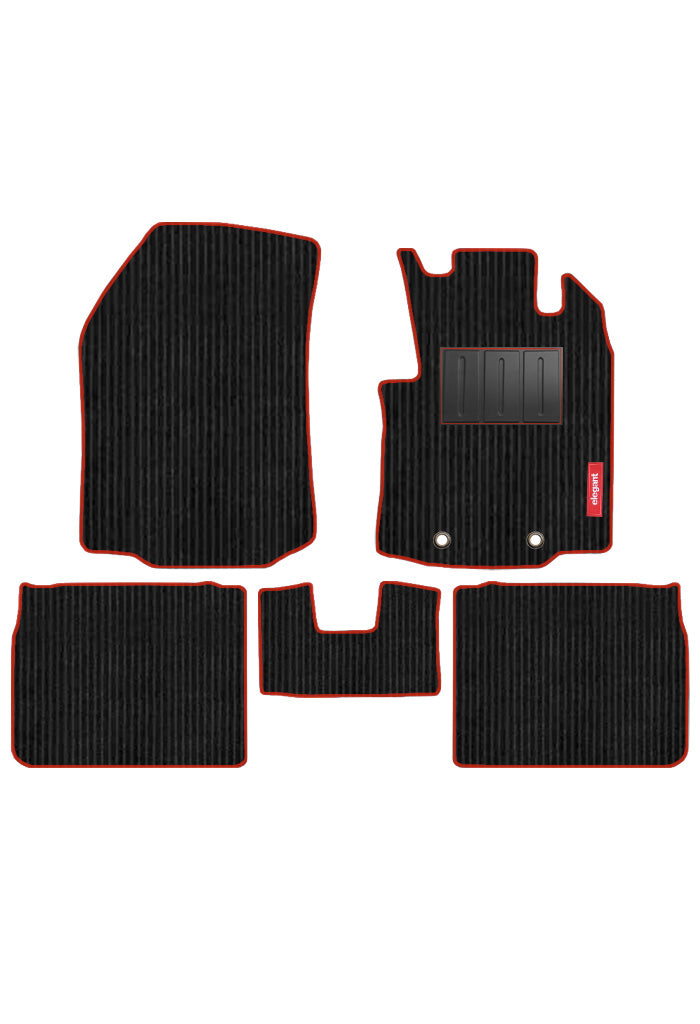 Cord Carpet Car Floor Mat Red For Toyota Hyryder