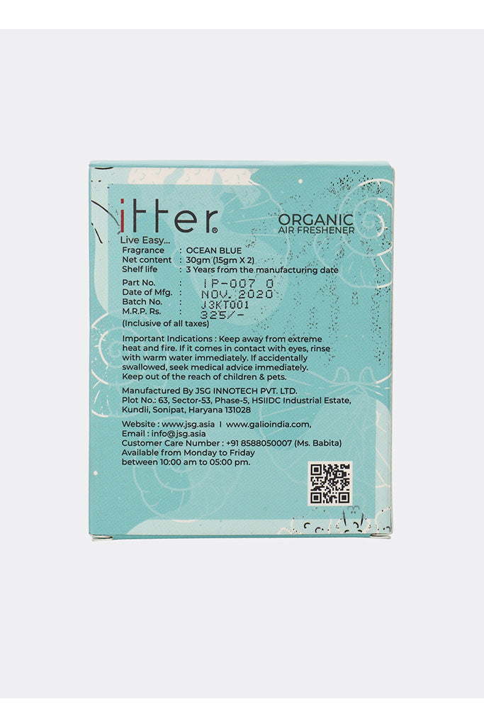 Itter Hanging Car Perfume – Relaxing Ocean Blue Car Air Freshener – 30 gm