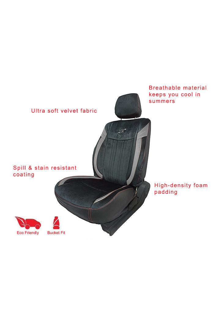 Veloba Maximo Velvet Fabric Car Seat Cover For Nissan Magnite Elegant