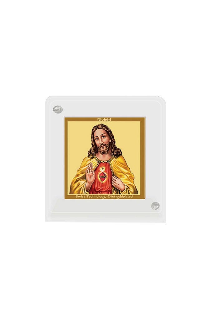 Diviniti 24k Gold Plated Car Dashboard Frame Jesus (ACF 1B)