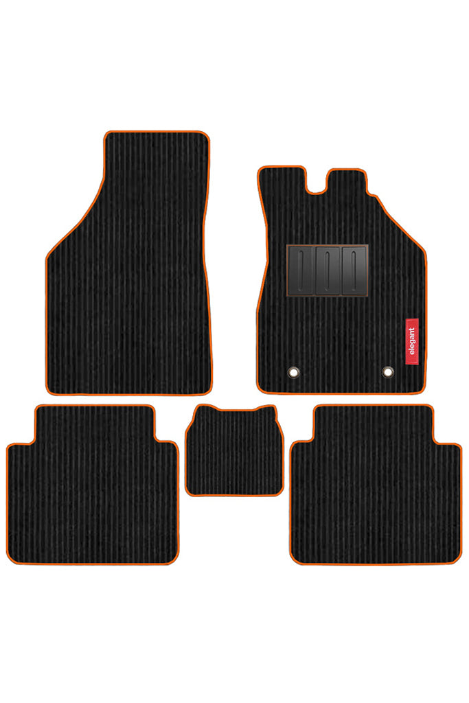 Cord Carpet Car Floor Mat Orange For Renault Kiger