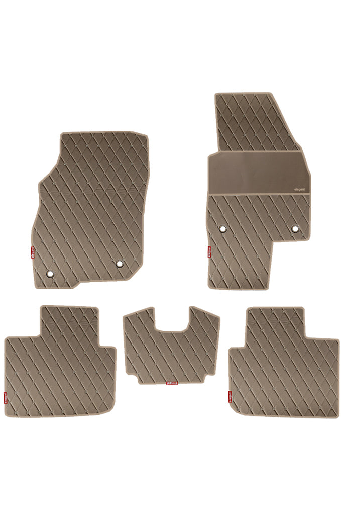 Luxury Leatherette Car Floor Mat  For Skoda Kushaq Interior Matching