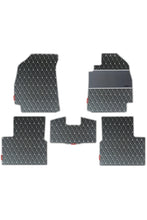 Luxury Leatherette Car Floor Mat For Citroen Basalt - Black White | Elegant Auto Retail