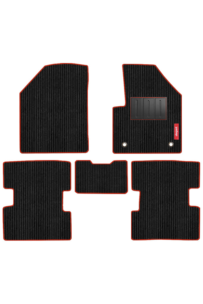 Cord Carpet Car Floor Mat Red For Tata Punch