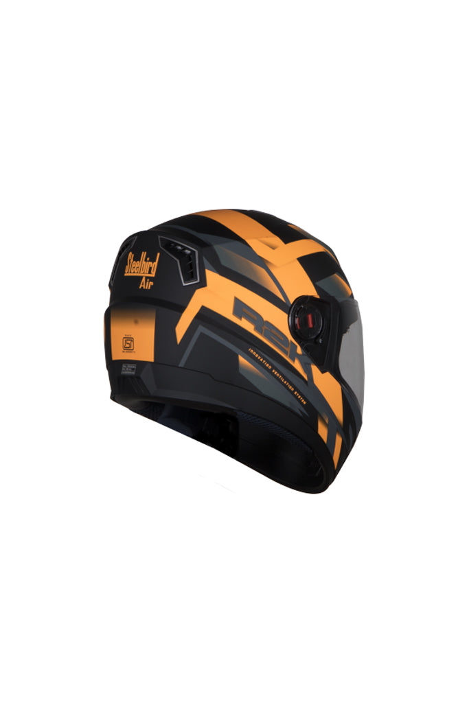 Steelbird Air R2K Full Face Helmet Matt Black With Orange