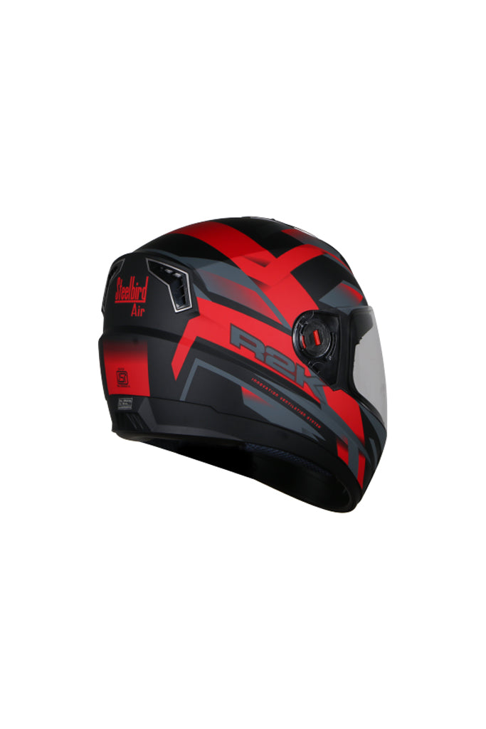 Steelbird Air R2K Full Face Helmet-Matt Black With Red