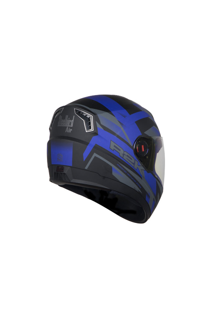 Steelbird Air R2K Night Vision Full Face Helmet-Matt Black With Blue