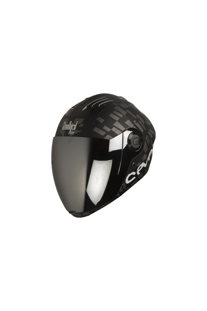 Steelbird Air Seven Full Face Helmet-Matt Black With Grey