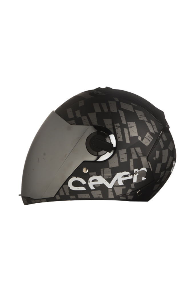 Steelbird Air Seven Full Face Helmet-Matt Black With Grey
