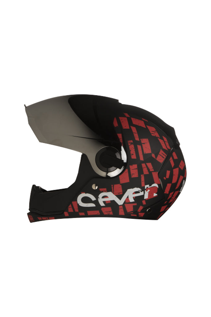Steelbird Air Seven Full Face Helmet-Matt Black With Red