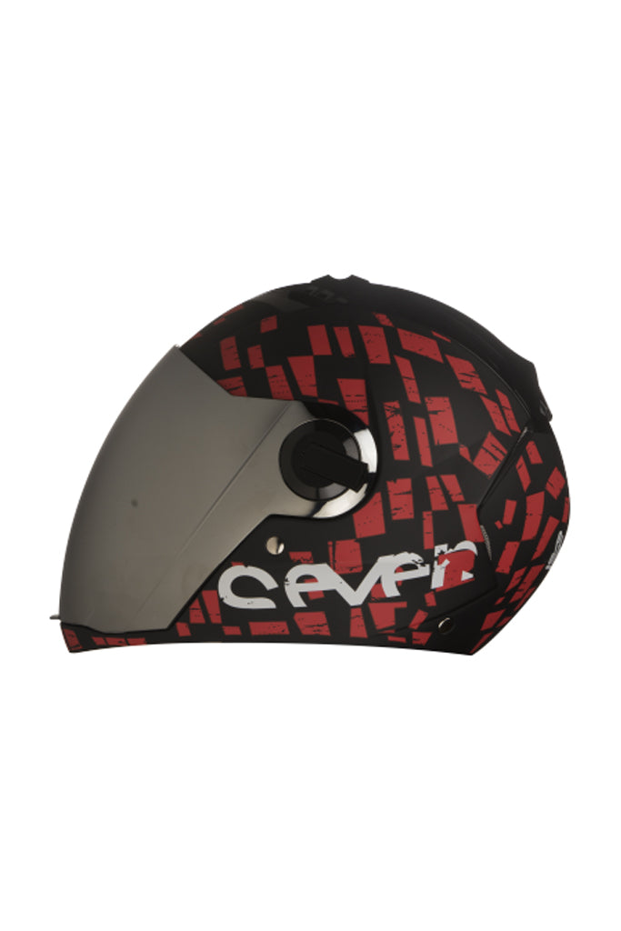 Steelbird Air Seven Full Face Helmet-Matt Black With Red